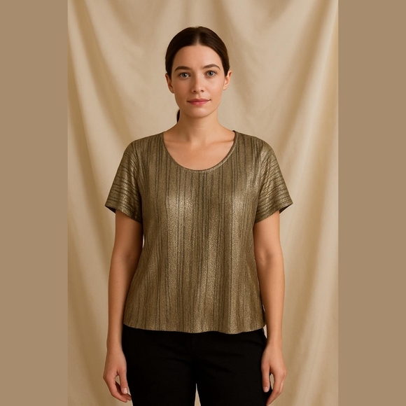Carolina Belle Tops - Carolina Belle gold vintage blouse